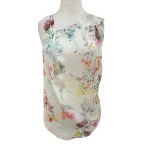 KENZO Floral print sheer silk chiffon blouse NWT F 34 US 2
